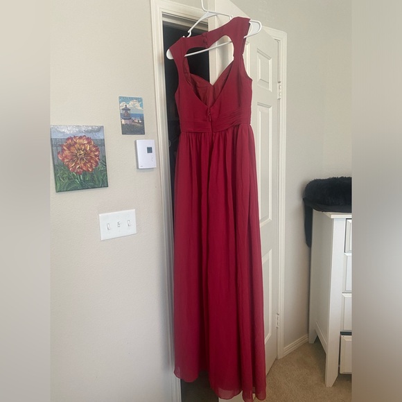 Azazie Raine Burgundy dress - Picture 3 of 5